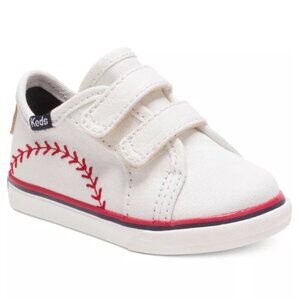 Toddler Keds Double Up Baseball Pennant Hook & Loop Sneaker size 10